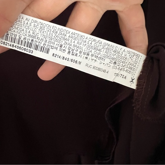 Zara Asymmetrical Ruffle Hem Satin  Skirt size M - Picture 5 of 6